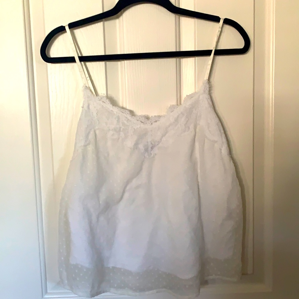 Abercrombie & Fitch camisole top Swiss dot & lace.